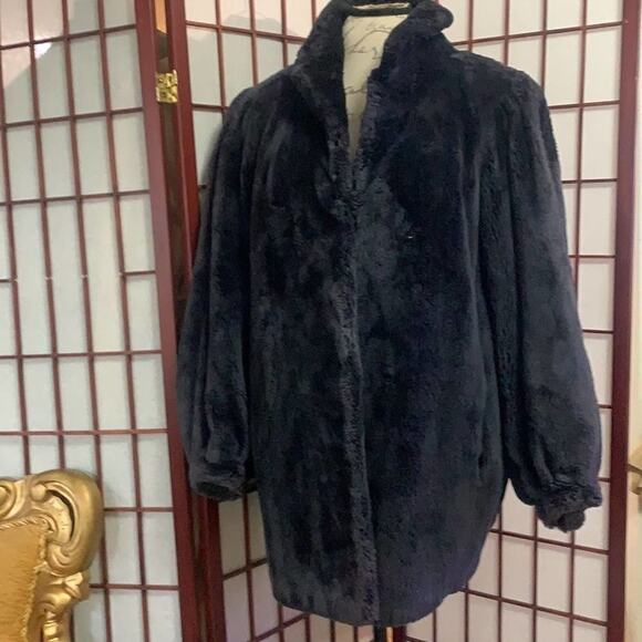 CHRISTIAN DIOR RARE BLUE BULKY FUR COAT‎ JACKET - Picture 2 of 16
